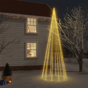 Árbol de Navidad con pincho 732 LED blanco cálido 500 cm