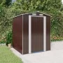 Dunkelbrauner Gartenschuppen aus verzinktem Stahl, 192 x 191 x 223 cm von vidaXL, Schuppen - Ref: Foro24-3147460, Preis: 294,...