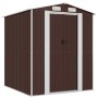 Dark brown galvanized steel garden shed 192x191x223 cm by vidaXL, Sheds - Ref: Foro24-3147460, Price: 308,30 €, Discount: %