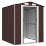 Dark brown galvanized steel garden shed 192x191x223 cm by vidaXL, Sheds - Ref: Foro24-3147460, Price: 308,30 €, Discount: %