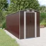 Cobertizo jardín acero galvanizado marrón oscuro 192x523x223 cm de vidaXL, Cobertizos - Ref: Foro24-3147464, Precio: 707,41 €...