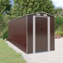 Cobertizo jardín acero galvanizado marrón oscuro 192x523x223 cm