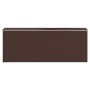 Cobertizo jardín acero galvanizado marrón oscuro 192x523x223 cm
