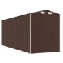 Cobertizo jardín acero galvanizado marrón oscuro 192x523x223 cm de vidaXL, Cobertizos - Ref: Foro24-3147464, Precio: 707,41 €...