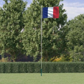 Mástil y bandera de Francia aluminio 6,23 m