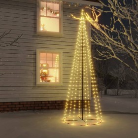 Árbol de Navidad cónico 732 LED blanco cálido 160x500 cm