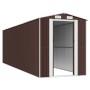 Dark brown galvanized steel garden shed 192x689x223 cm by vidaXL, Sheds - Ref: Foro24-3147466, Price: 921,79 €, Discount: %