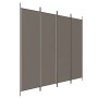 Divider screen with 4 anthracite gray fabric panels 698x180 cm by vidaXL, Room dividers - Ref: Foro24-350284, Price: 53,83 €,...