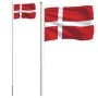 Denmark aluminum flag and mast 6.23 m by vidaXL, Flags and windsocks - Ref: Foro24-3147089, Price: 72,14 €, Discount: %