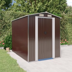 Dark brown galvanized steel garden shed 192x274x223 cm by vidaXL, Sheds - Ref: Foro24-3147461, Price: 409,81 €, Discount: %