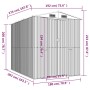 Dark brown galvanized steel garden shed 192x274x223 cm by vidaXL, Sheds - Ref: Foro24-3147461, Price: 409,81 €, Discount: %