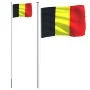 Aluminum Belgium flag and mast 6.23 m by vidaXL, Flags and windsocks - Ref: Foro24-3147087, Price: 73,59 €, Discount: %