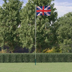 Mástil y bandera de Reino Unido aluminio 6,23 m