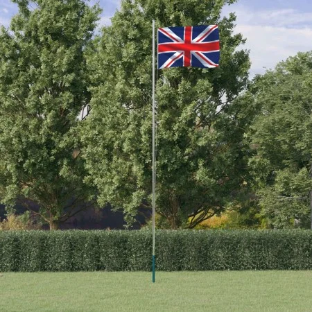 Aluminiumflagge und Mast des Vereinigten Königreichs 6,23 m von vidaXL, Fahnen und Windsäcke - Ref: Foro24-3147110, Preis: 70...