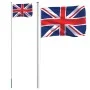 Aluminum flag and mast of the United Kingdom 6.23 m by vidaXL, Flags and windsocks - Ref: Foro24-3147110, Price: 70,13 €, Dis...