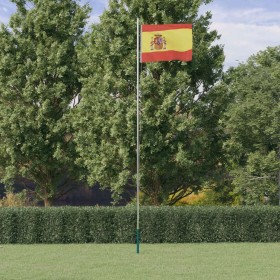 Mástil y bandera de España aluminio 6,23 m