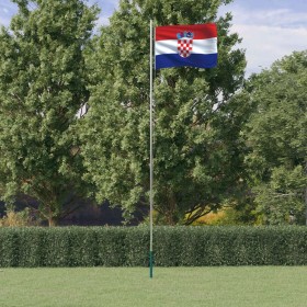 Mástil y bandera de Croacia aluminio 6,23 m