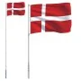 Denmark aluminum flag and pole 5.55 m by vidaXL, Flags and windsocks - Ref: Foro24-3147119, Price: 51,97 €, Discount: %
