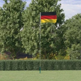 Aluminum flagpole and flag of Germany 5.55 m by vidaXL, Flags and windsocks - Ref: Foro24-3147120, Price: 51,21 €, Discount: %
