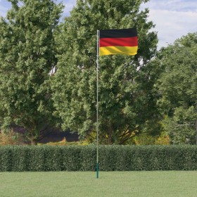 Deutschland Fahnenmast und Flagge aus Aluminium 5,55 m von vidaXL, Fahnen und Windsäcke - Ref: Foro24-3147120, Preis: 62,87 €...