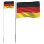 Aluminum flagpole and flag of Germany 5.55 m by vidaXL, Flags and windsocks - Ref: Foro24-3147120, Price: 62,87 €, Discount: %