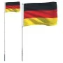 Mástil y bandera de Alemania aluminio 5,55 m de vidaXL, Banderas y mangas de viento - Ref: Foro24-3147120, Precio: 51,86 €, D...