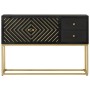 Sideboard aus massivem Mangoholz in Schwarz und Gold, 110 x 30 x 75 cm von vidaXL, Sideboards - Ref: Foro24-353912, Preis: 23...