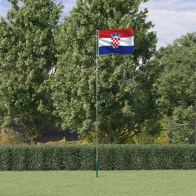 Mástil y bandera de Croacia aluminio 5,55 m