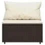 Central garden sofa with brown synthetic rattan cushions by vidaXL, Outdoor sofas - Ref: Foro24-319753, Price: 64,92 €, Disco...