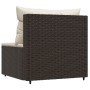 Central garden sofa with brown synthetic rattan cushions by vidaXL, Outdoor sofas - Ref: Foro24-319753, Price: 63,11 €, Disco...