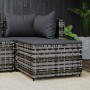 Gartenhocker mit grauem synthetischem Rattankissen von vidaXL, Hocker für den Außenbereich - Ref: Foro24-319772, Preis: 37,51...