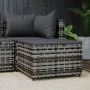 Gartenhocker mit grauem synthetischem Rattankissen von vidaXL, Hocker für den Außenbereich - Ref: Foro24-319772, Preis: 37,10...