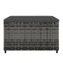 Gartenhocker mit grauem synthetischem Rattankissen von vidaXL, Hocker für den Außenbereich - Ref: Foro24-319772, Preis: 37,10...