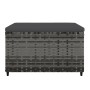 Reposapiés de jardín con cojín ratán sintético gris de vidaXL, Otomanas de exterior - Ref: Foro24-319772, Precio: 37,51 €, De...