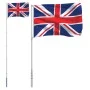 Aluminum flag and mast of the United Kingdom 5.55 m by vidaXL, Flags and windsocks - Ref: Foro24-3147140, Price: 49,72 €, Dis...