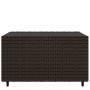 Square garden coffee table made of brown PE rattan, measuring 50x50x30 cm. by vidaXL, Garden tables - Ref: Foro24-319858, Pri...
