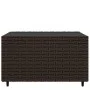 Square garden coffee table made of brown PE rattan, measuring 50x50x30 cm. by vidaXL, Garden tables - Ref: Foro24-319858, Pri...
