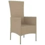 Sillas de jardín con cojines 2 unidades ratán sintético beige de vidaXL, Sillas de jardín - Ref: Foro24-319532, Precio: 155,3...