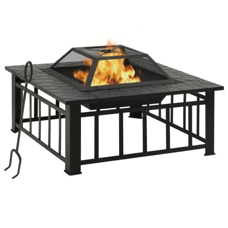 Brazier with steel poker 79x79x46.5 cm by vidaXL, Chimneys - Ref: Foro24-360061, Price: 156,26 €, Discount: %