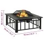 Brazier with steel poker 79x79x46.5 cm by vidaXL, Chimneys - Ref: Foro24-360061, Price: 156,26 €, Discount: %