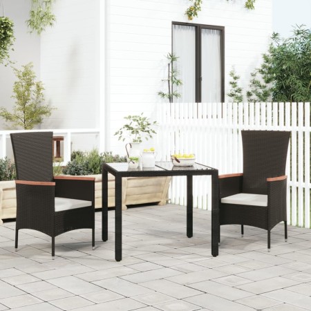 Gartenstühle mit Kissen, 2 Stück, schwarzes synthetisches Rattan von vidaXL, Gartenstühle - Ref: Foro24-319525, Preis: 159,73...