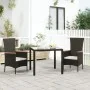 Gartenstühle mit Kissen, 2 Stück, schwarzes synthetisches Rattan von vidaXL, Gartenstühle - Ref: Foro24-319525, Preis: 157,34...