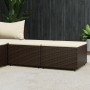 Garden footrest with cushions 2 pcs synthetic brown rattan by vidaXL, Outdoor ottomans - Ref: Foro24-319757, Price: 66,91 €, ...