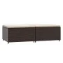 Garden footrest with cushions 2 pcs synthetic brown rattan by vidaXL, Outdoor ottomans - Ref: Foro24-319757, Price: 66,34 €, ...