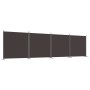 Divider screen with 4 brown fabric panels 698x180 cm by vidaXL, Room dividers - Ref: Foro24-350283, Price: 65,86 €, Discount: %