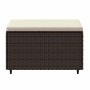 Garden footrest with cushions 2 pcs synthetic brown rattan by vidaXL, Outdoor ottomans - Ref: Foro24-319757, Price: 66,91 €, ...