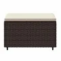 Gartenfußstütze mit Kissen 2 Stk. synthetisches Rattan braun von vidaXL, Hocker für den Außenbereich - Ref: Foro24-319757, Pr...