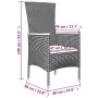 Gartenstühle mit Kissen, 2 Stück, schwarzes synthetisches Rattan von vidaXL, Gartenstühle - Ref: Foro24-319525, Preis: 157,34...
