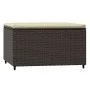 Garden footrest with cushions 2 pcs synthetic brown rattan by vidaXL, Outdoor ottomans - Ref: Foro24-319757, Price: 66,34 €, ...