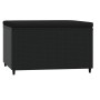 Garden footrest with black synthetic rattan cushion by vidaXL, Outdoor ottomans - Ref: Foro24-319788, Price: 46,94 €, Discoun...